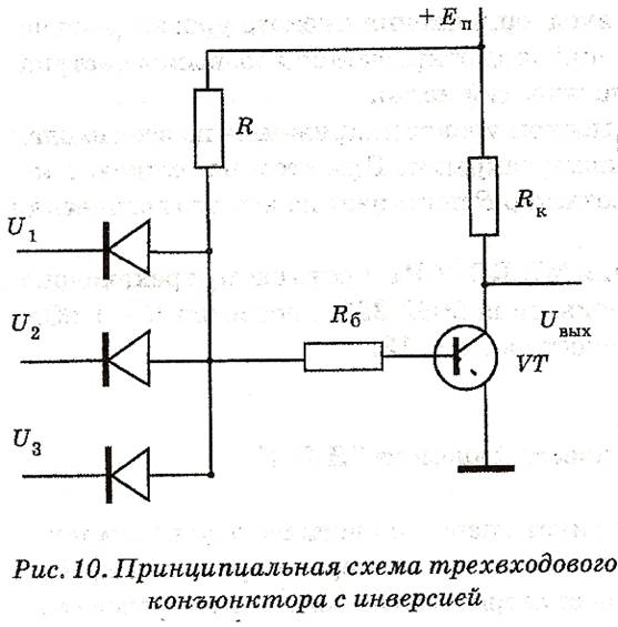 Электрическая схема логического элемента и не