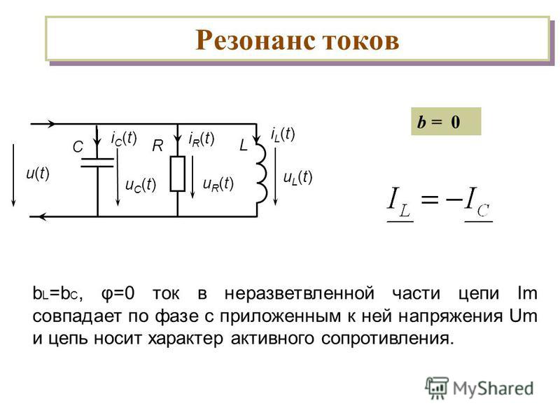 Что такое резонанс токов. Электрический резонанс токов и напряжений. Резонанс катушки индуктивности. Резонанс напряжений в неразветвленной цепи переменного тока. Уравнение для мощности цепи при резонансе.