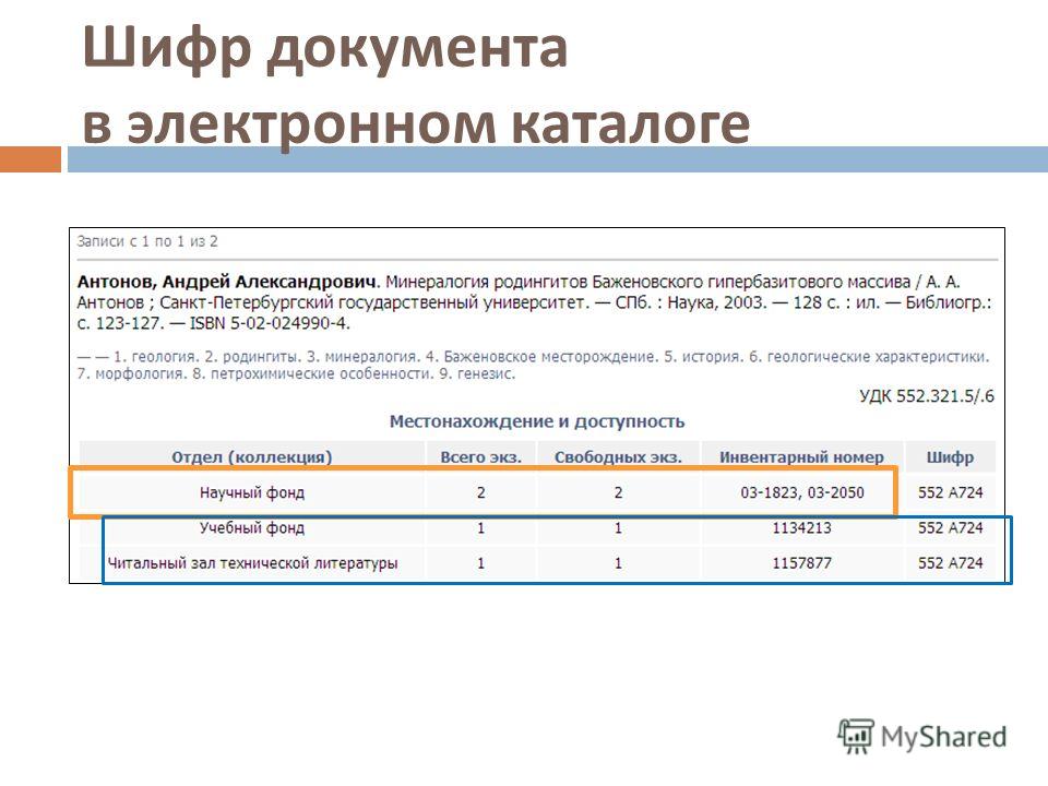 Расшифровка шифра проекта