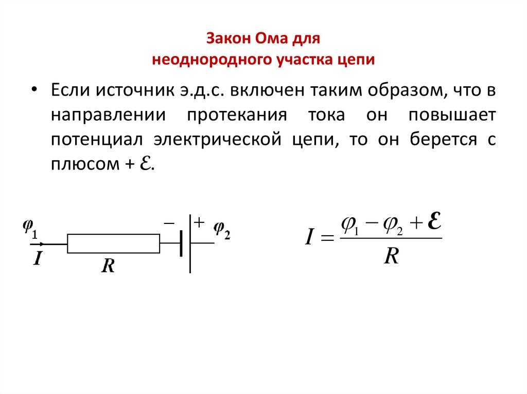 Ома для участка цепи