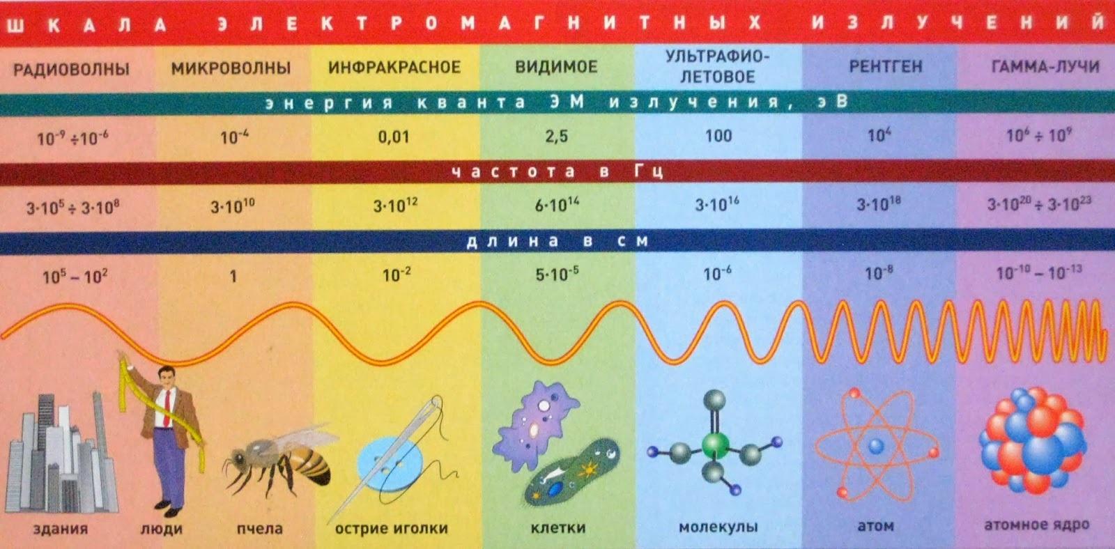 Длина звуковой волны таблица