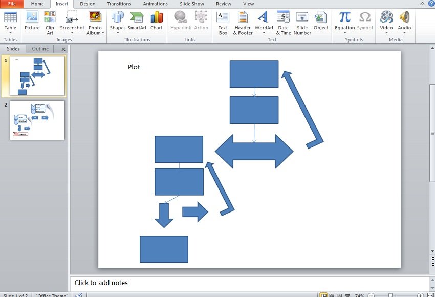 Как сделать схему в презентации powerpoint со стрелками