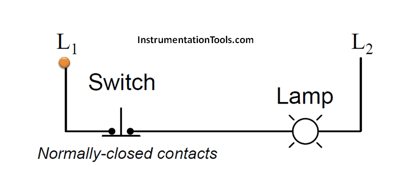 Normally-closed switch contacts