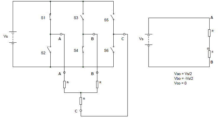 Three Phase Inverter Circuit- 120 Degree Conduction Mode