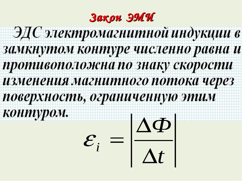 Эдс индукции замкнутого контура. Электромагнитная индукция формула 9 класс. Изменение потока магнитной индукции формула. Закон электромагнитной индукции формула и расшифровка.