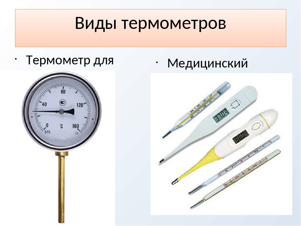 Виды термометров картинка