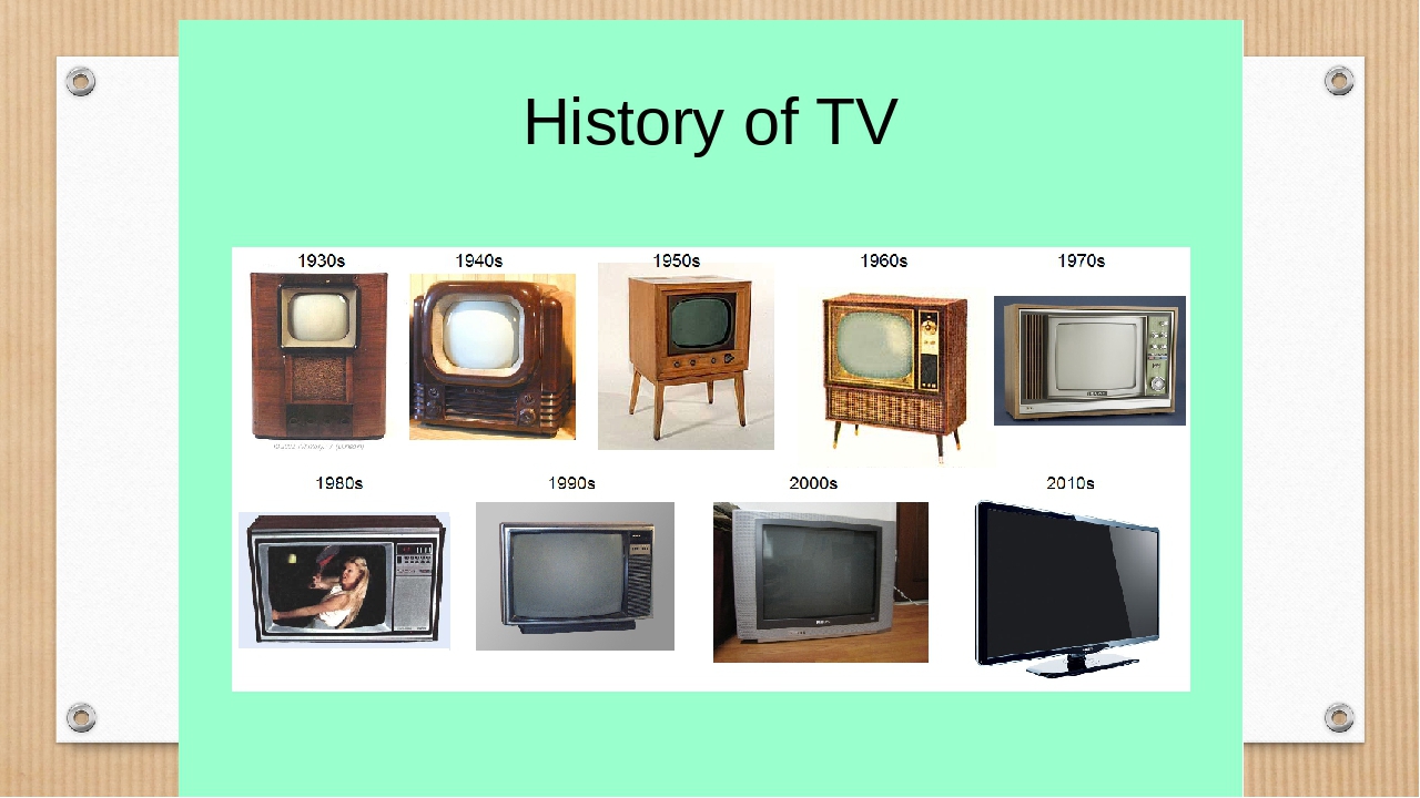 Телевизоры по годам. Эволюция телевизоров. История развития телевизора. Телевизор для слайда. Типы телевизоров.