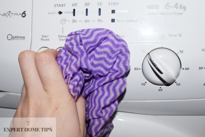 wipe away washing machine mould