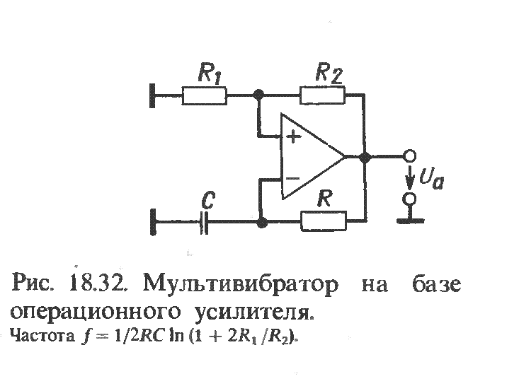 Схема симметричного мультивибратора на оу