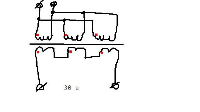 Трансформатор 380 36 схема