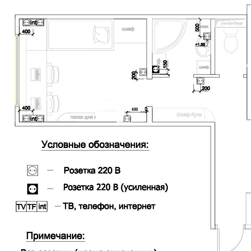 Обозначение розеток и выключателей на чертежах гост