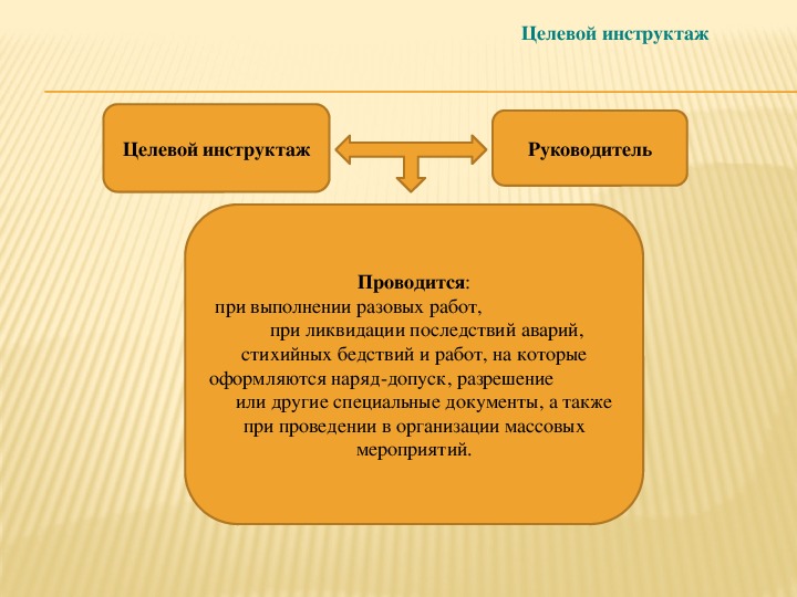 В каких случаях проводится целевой инструктаж