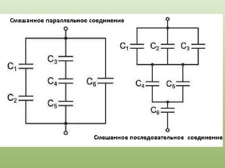 Электроемкость параллельно соединенных конденсаторов