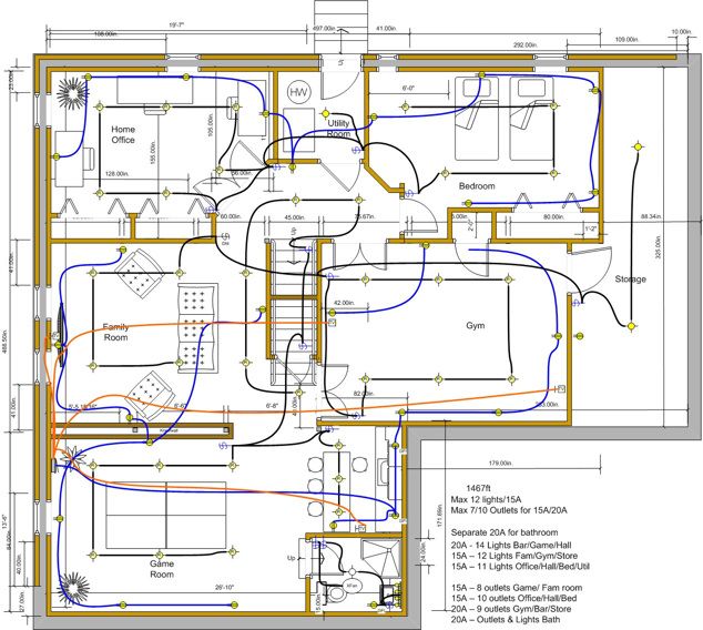 Схема электропроводки в sketchup