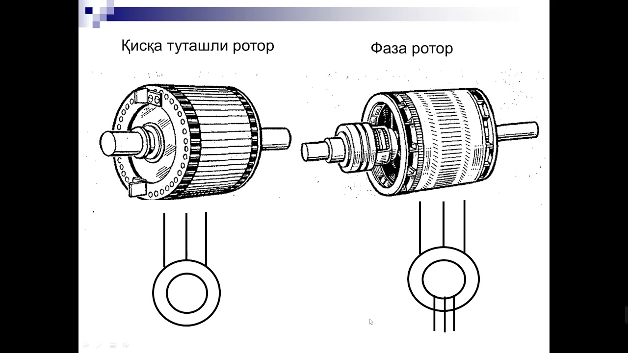 Ротор асинхронного двигателя. Фазный ротор и короткозамкнутый ротор. Конструкция короткозамкнутого и фазного ротора. Отличие фазного ротора от короткозамкнутого. Асинхронный с короткозамкнутым ротором схема.