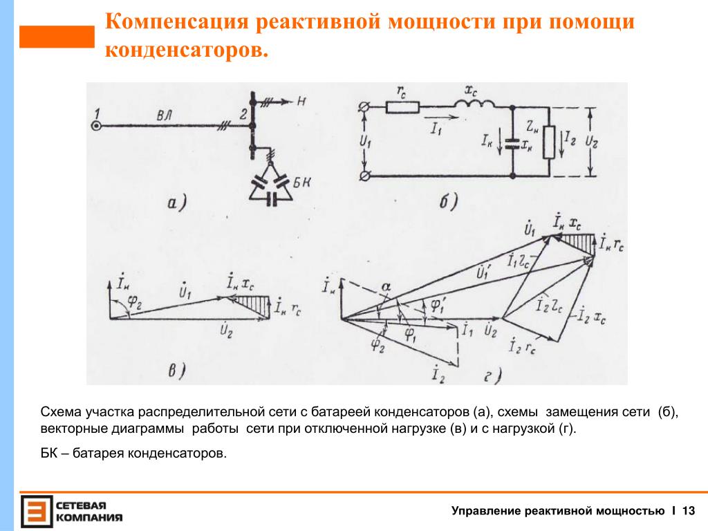 Компенсация реактивной. Компенсация реактивной мощности с помощью конденсаторов. Схема компенсации реактивной емкостной мощности. Компенсация реактивных нагрузок. Компенсация реактивной мощности в трехфазной цепи.