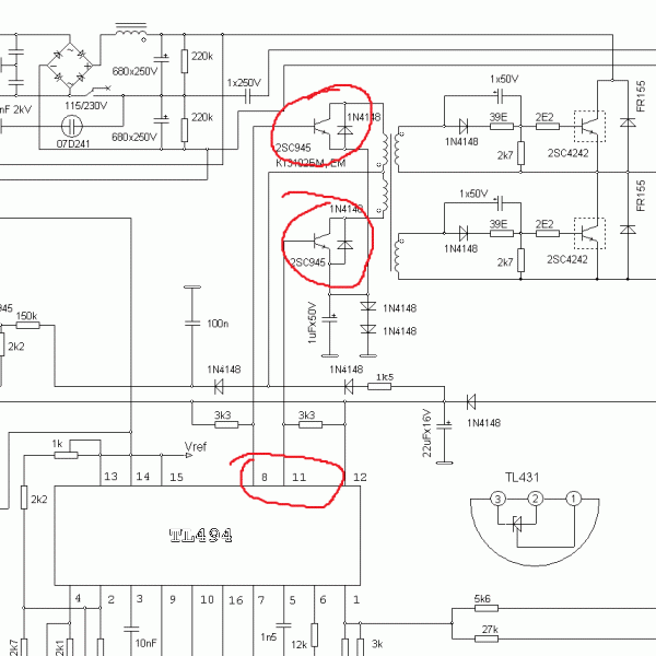 Thermaltake 430w xp550pp схема