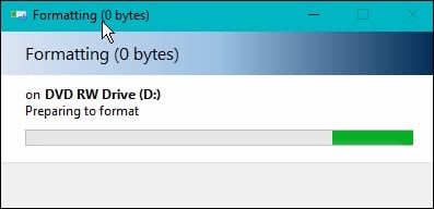 Ваш диск будет отформатирован в файловой системе "Live"