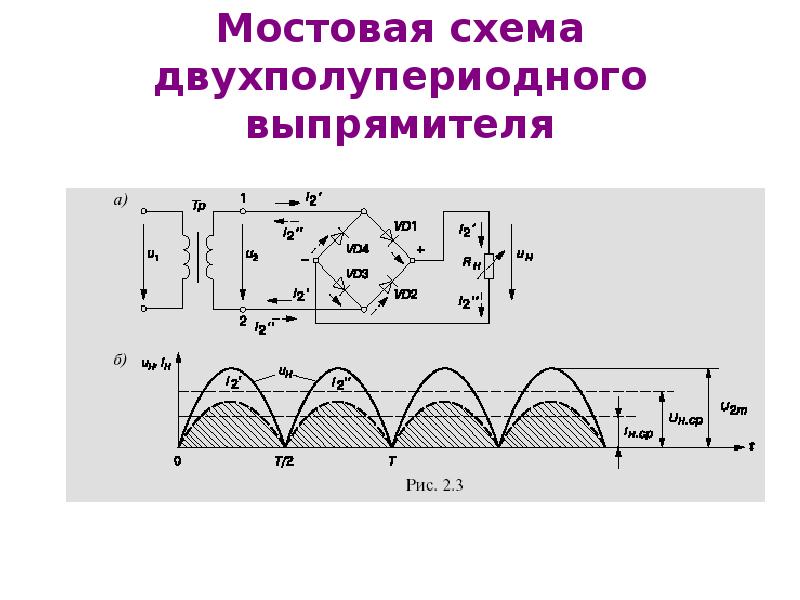 Схема выпрямителя с фильтром