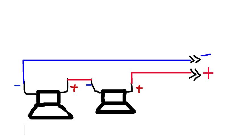 Как подключить 2 пары. Схема подключения двух динамиков через 1 провод. Как подключить два динамика на один канал магнитолы. Схема 2 динамика параллельно. Подсоединение 2 динамиков к 1 каналу.