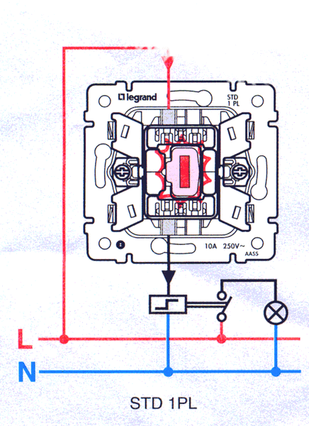 Схема подключения выключателя легран с подсветкой