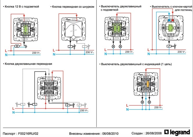 Legrand a003039 схема подключения