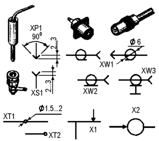 Каким номером на схеме. Обозначение коаксиального кабеля на схеме. Обозначение BNC разъема на схеме. Условно Графическое обозначение разъем штыревой 3-контактный МРН-3ш. Уго коаксиального разъема.