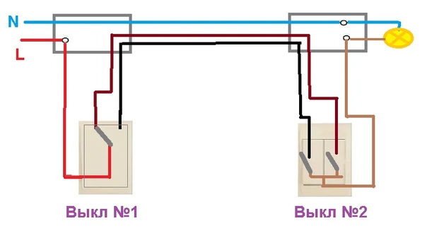 Двухклавишный выключатель simon схема подключения фото
