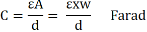 capacitance of the parallel plates