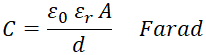 capacitive Sensor formula