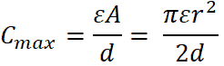 maximum value of capacitance