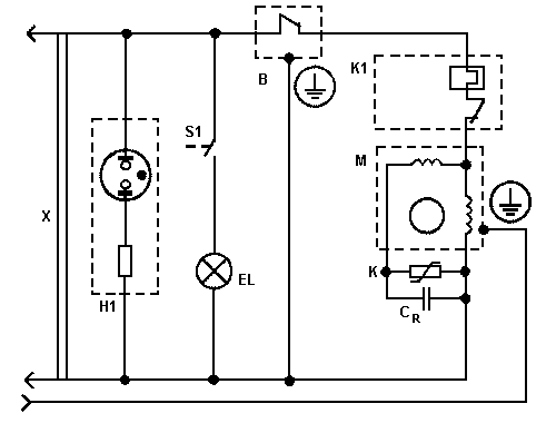 Электрическая схема холодильника