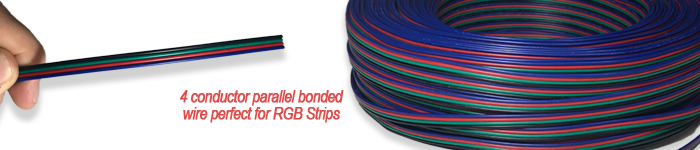 four conductor wire for RGB strips