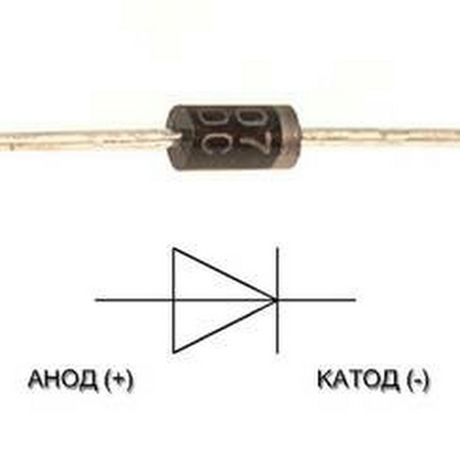 Диод где плюс где минус на схеме