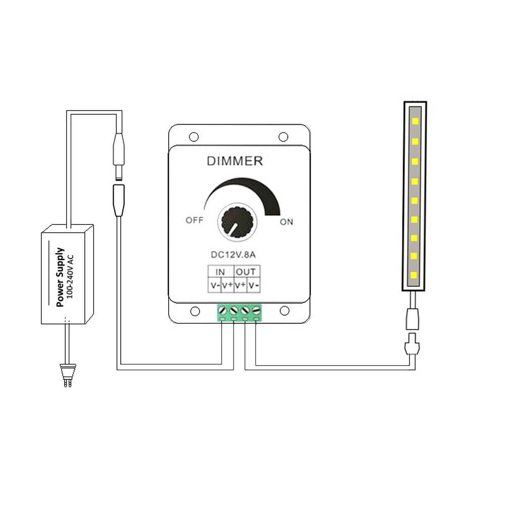 Подключение диммера. Диммер для светодиодных схема подключения. Диммер для светодиодных ламп схема подключения. Светодиодный диммер 12в схема подключения. Поворотно-нажимной диммер схема.