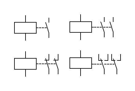 Виды реле на схеме
